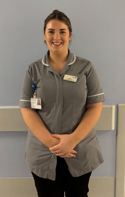 Jade Hill, an apprentice with the Norfolk and Norwich University Hospital.