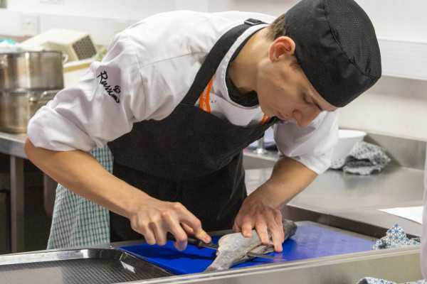 Each team each team had to create a 3-course menu using specially selected seafood species.