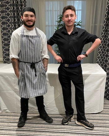 Ryan and John, two apprentices with the George Hotel Norwich.