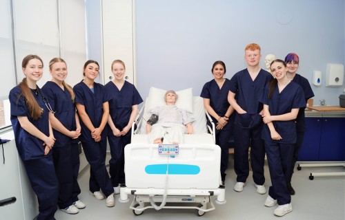 These students on the T Level in Healthcare Support have been among the first to benefit from the new facilities. Picture Credit Tom Williamson